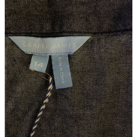 Draper James Mini Skirt Denim Look Ruffle Size 14 NWT - Picture 4 of 8